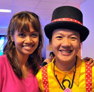 singapore magician with celebrity for suria channel